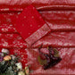 Red Banarasi Jacquard Silk Saree
