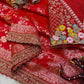 Red Banarasi Jacquard Silk Saree