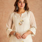 Ivory Chanderi Suit with Farshi Palazzo