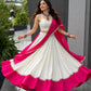 Ivory Pink Cotton Lehenga with Mirror Lace