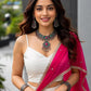 Ivory Pink Cotton Lehenga with Mirror Lace