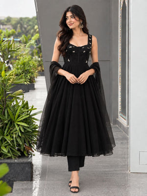 Corset Anarkali Suit with Stone Detailing