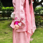Pink Mul Chanderi Kurta with Farshi Salwar