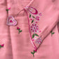 Pink Mul Chanderi Kurta with Farshi Salwar