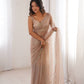 Violet Shimmer Sequin Net Saree
