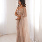 Violet Shimmer Sequin Net Saree