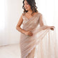 Violet Shimmer Sequin Net Saree