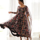 Organza Taby Silk Digital Print Gown Set with Dupatta & Bottom