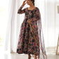 Organza Taby Silk Digital Print Gown Set with Dupatta & Bottom