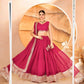 Sequin Border Lehenga Choli with Dupatta