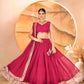 Sequin Border Lehenga Choli with Dupatta