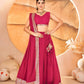 Sequin Border Lehenga Choli with Dupatta