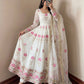 Lotus Embroidered Shimmer Silk Anarkali