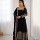 Designer Georgette Embroidered Gown Set