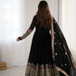 Designer Georgette Embroidered Gown Set