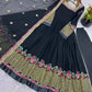 Designer Georgette Embroidered Gown Set