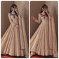 Beige Crinkle Anarkali Gown with Dupatta