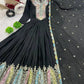 Designer Heavy Chinon Silk Embroidered Gown with Dupatta