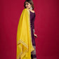 Embroidered Chinnon Silk Suit Set with Dupatta