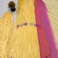 Yellow Cutwork Embroidered Kurta Palazzo Set