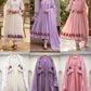 Scalloped Chanderi Anarkali with Dupatta