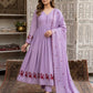 Scalloped Chanderi Anarkali with Dupatta