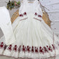 Scalloped Chanderi Anarkali with Dupatta