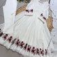 Scalloped Chanderi Anarkali with Dupatta