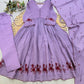 Scalloped Chanderi Anarkali with Dupatta