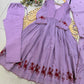 Scalloped Chanderi Anarkali with Dupatta