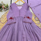 Scalloped Chanderi Anarkali with Dupatta