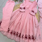 Scalloped Chanderi Anarkali with Dupatta