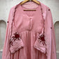 Scalloped Chanderi Anarkali with Dupatta
