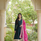 Rayon Gota Patti Anarkali with Leheriya Dupatta