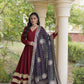 Rayon Gota Patti Anarkali with Leheriya Dupatta