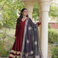 Rayon Gota Patti Anarkali with Leheriya Dupatta