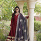 Rayon Gota Patti Anarkali with Leheriya Dupatta