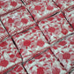 White Organza Saree with Red Rose Embroidery