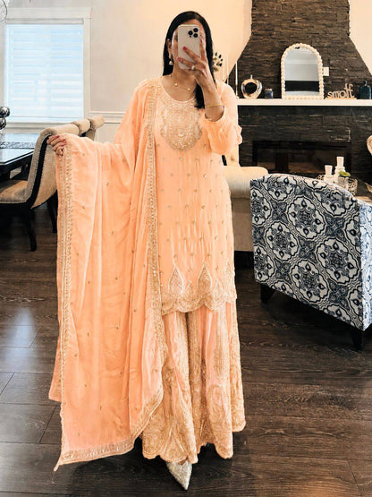 Georgette Sharara Suit Set