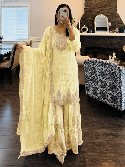 Georgette Sharara Suit Set