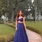 Royal Blue Sequin Lehenga Choli