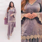 Lavender Shimmer Silk Farshi Salwar Suit