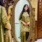 Embroidered Fendy Kurti Palazzo Set for Wedding and Festive Wear