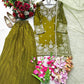 Embroidered Fendy Kurti Palazzo Set for Wedding and Festive Wear