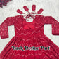 Crimson Bandhani Zigzag Anarkali Suit