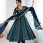 Embroidered Crunchy Silk Anarkali Gown Set with Dupatta