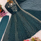 Embroidered Crunchy Silk Anarkali Gown Set with Dupatta
