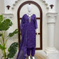Purple Bandhani Print Kurta Set with Dupatta