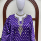 Purple Bandhani Print Kurta Set with Dupatta