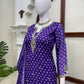 Purple Bandhani Print Kurta Set with Dupatta